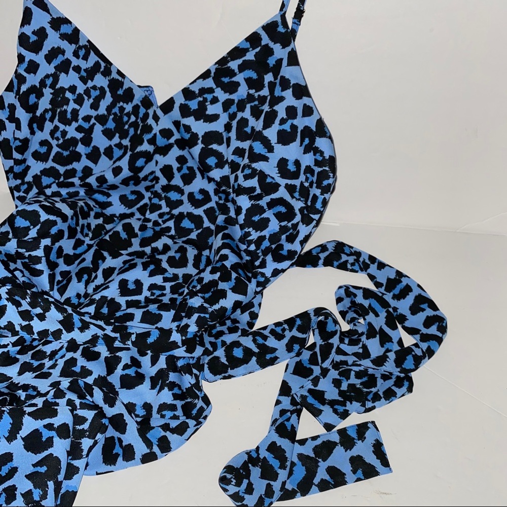 NWT BANANA REPUBLIC LEOPARD WIDE LEG CROPPED JUMPSUIT SIZE 4 - Picture 9 of 14